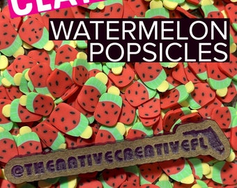 Watermelon Popsicle Clay Slices 5g * Supplies