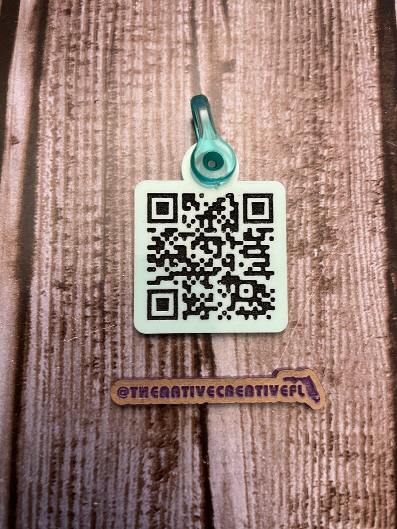 Custom QR Code Keychain Business Card Etsy