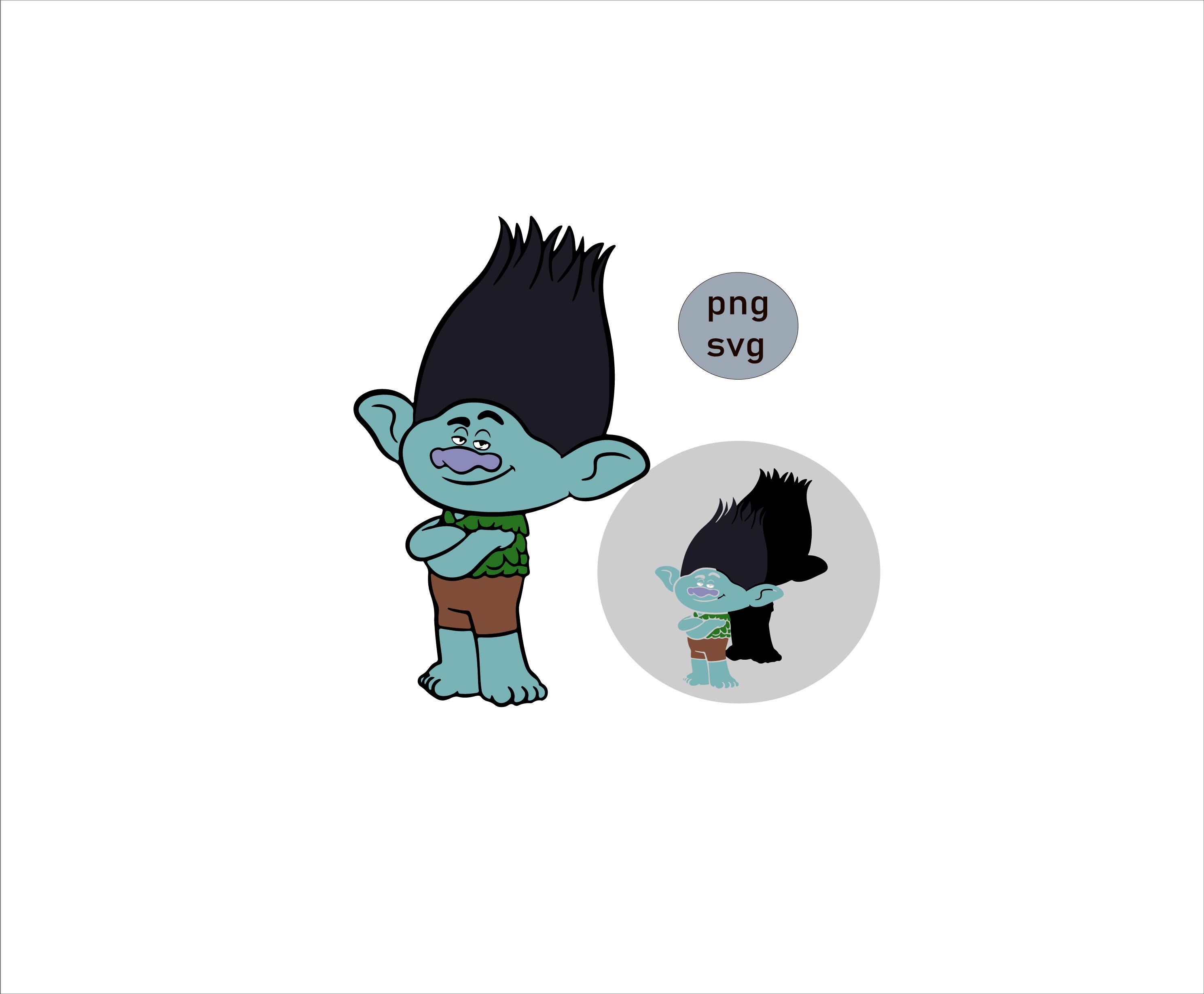 Branch Trolls LAYERED SVG Branch svg Trolls SVG Branch | Etsy