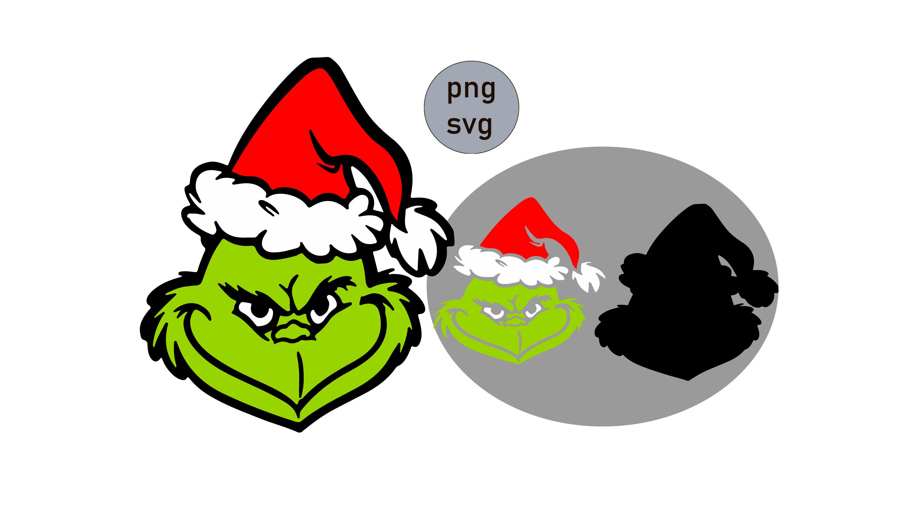 Download Layered Svg Cut File Grinch Face Svg Grinch Santa Svg Etsy