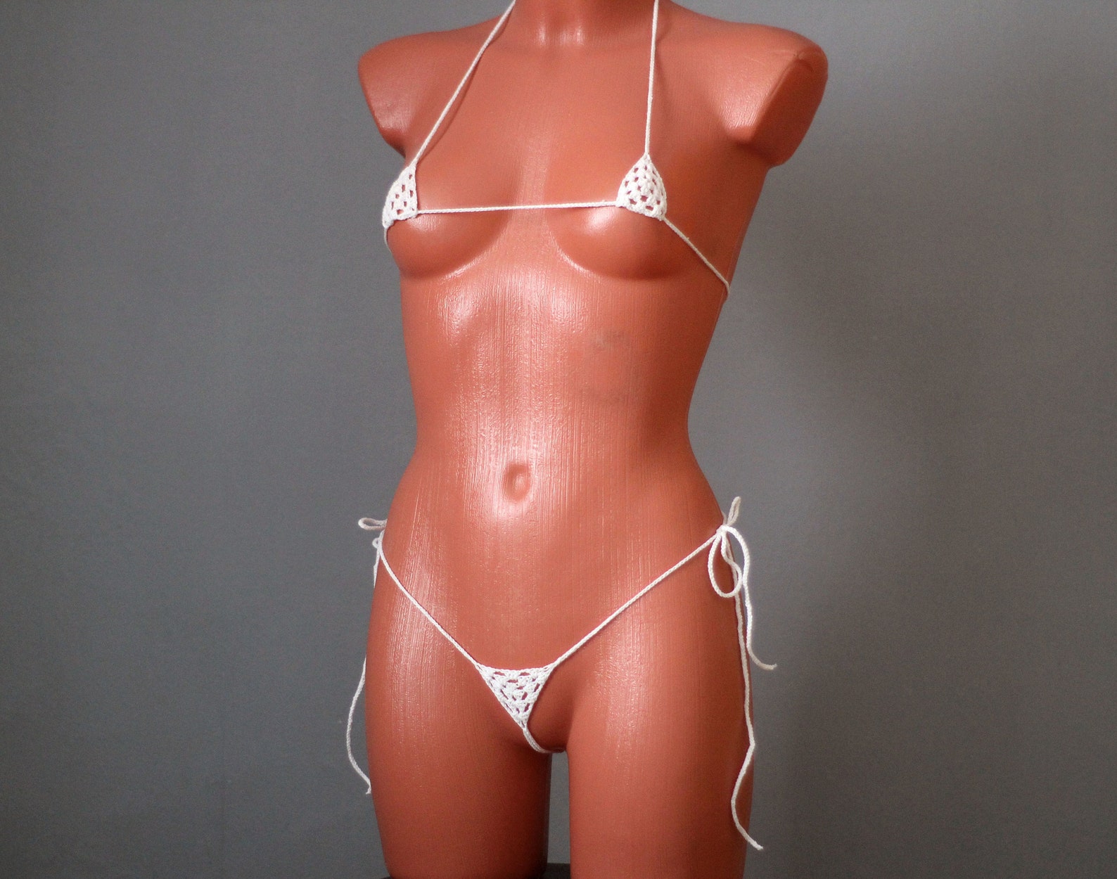 Extreme Micro Bikini Hollow Out See Through Nudist Crochet