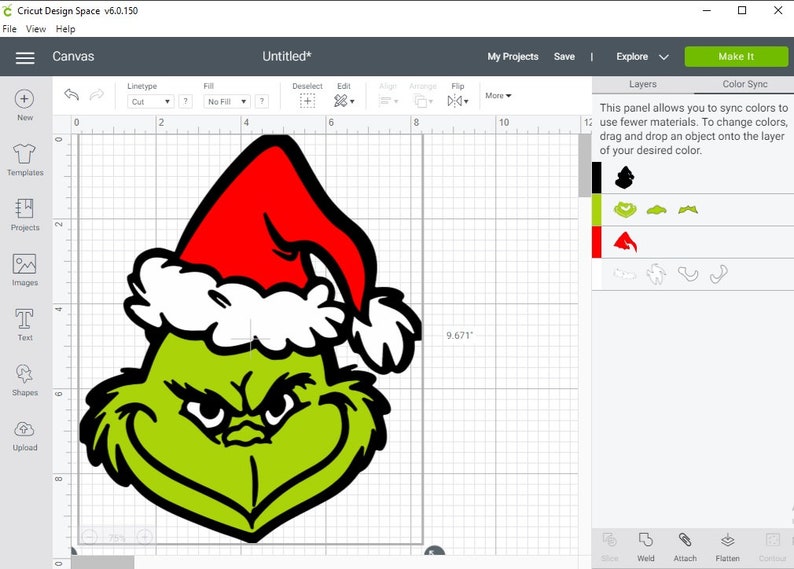 Download LAYERED Svg Cut File Grinch face svg grinch santa svg | Etsy