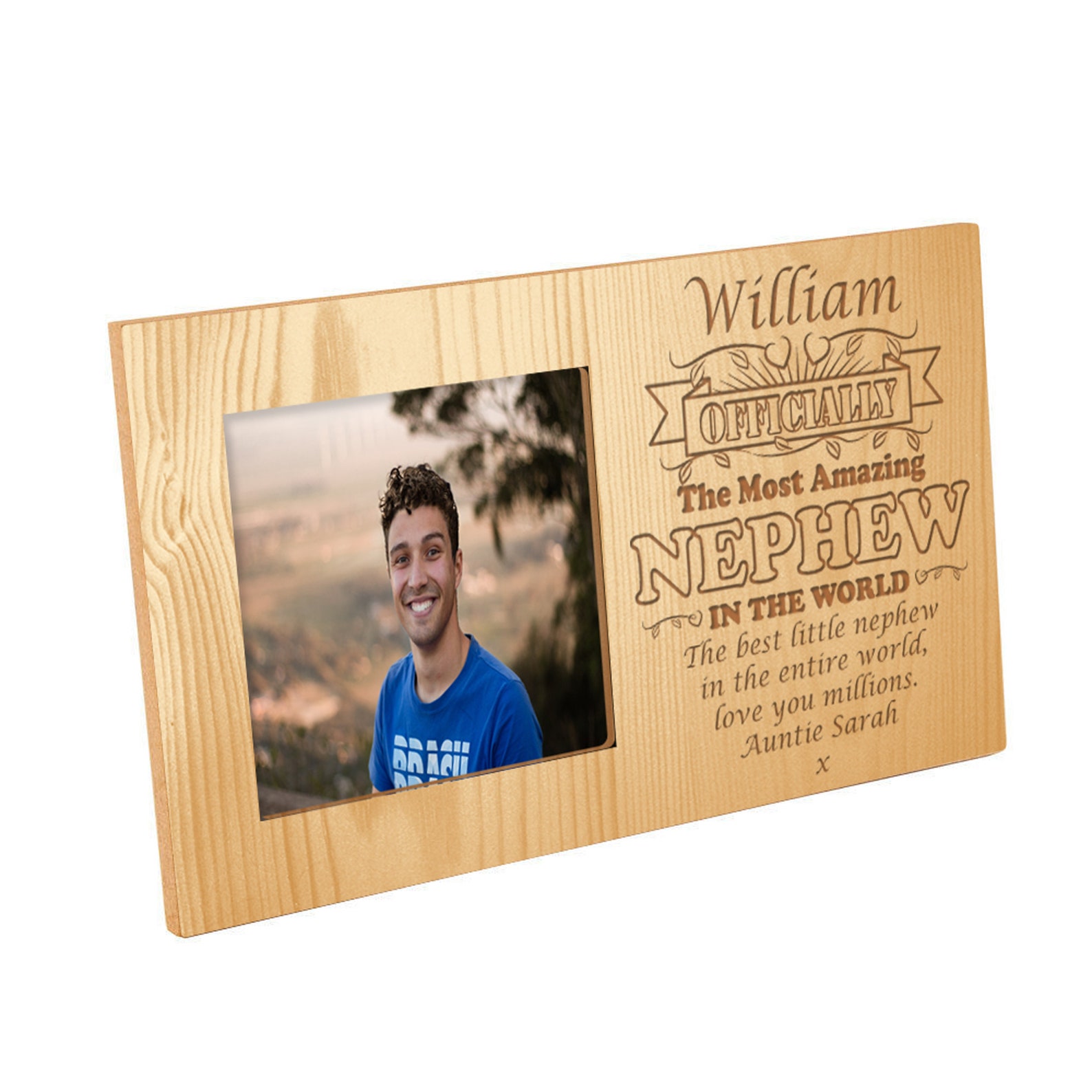 Personalised Amazing Nephew Wooden Photo Frame Nephews Etsy