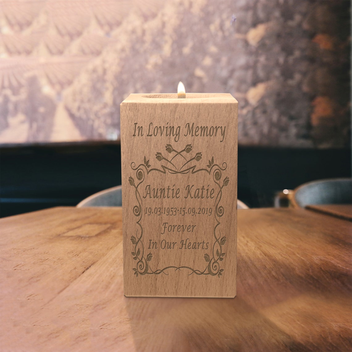 Personalised Unique Memorial Tea Light Holder Remembrance - Etsy