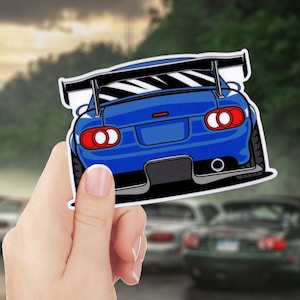 Mazda Miata MX-5 Vinyl Sticker / NB Eunos Roadster Decal / Modified Blue / Hardtop Wing Flares / JDM Stance Car Art / Window Laptop