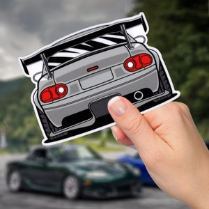 Mazda Miata MX-5 Vinyl Sticker / NA Eunos Roadster Decal / Modified Silver / Hardtop Wing Flares / JDM Stance Car Art / Window Laptop