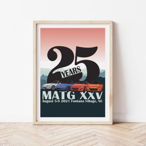 Miatas at the Gap XXV - 2021 Art Poster