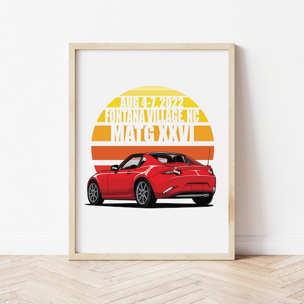 Miatas at the Gap XXVI - 2022 Art Poster