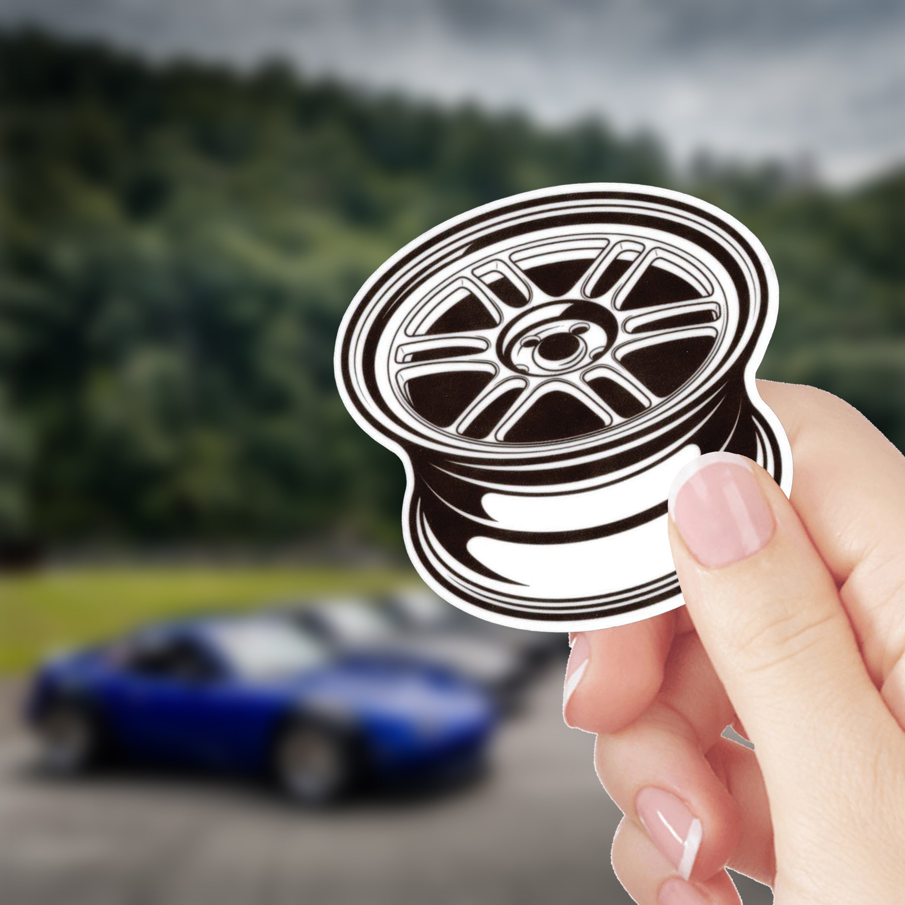 Enkei Racing RPF1 Wheel Sticker / JDM Stance Drift Car Art / Etsy