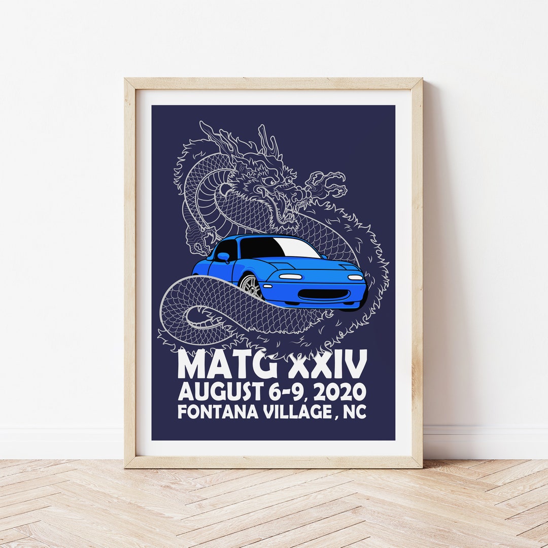 Miatas at the Gap XXIV 2020 Art Poster Etsy