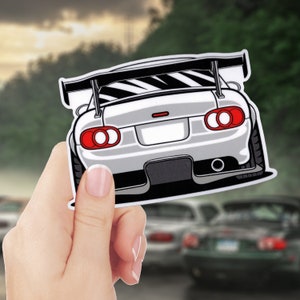 Mazda Miata MX-5 Vinyl Sticker / NB Eunos Roadster Decal / Modified White / Hardtop Wing Flares / JDM Stance Car Art / Window Laptop