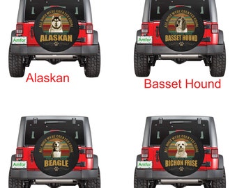 ROCCS 15 Spare Wheel Tire Cover with Dog Pets Paws Logo Waterproof r15 Wheel Tire Jeep Paw Dog Prints Covers for Vehicles Jeep Trailer RV SUV Camper,1PC