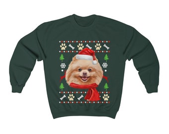 pomeranian ugly christmas sweater