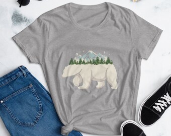 Custom Toddler T-Shirt Polar Bear Mom Zoo Funny Cotton Boy /& Girl Clothes