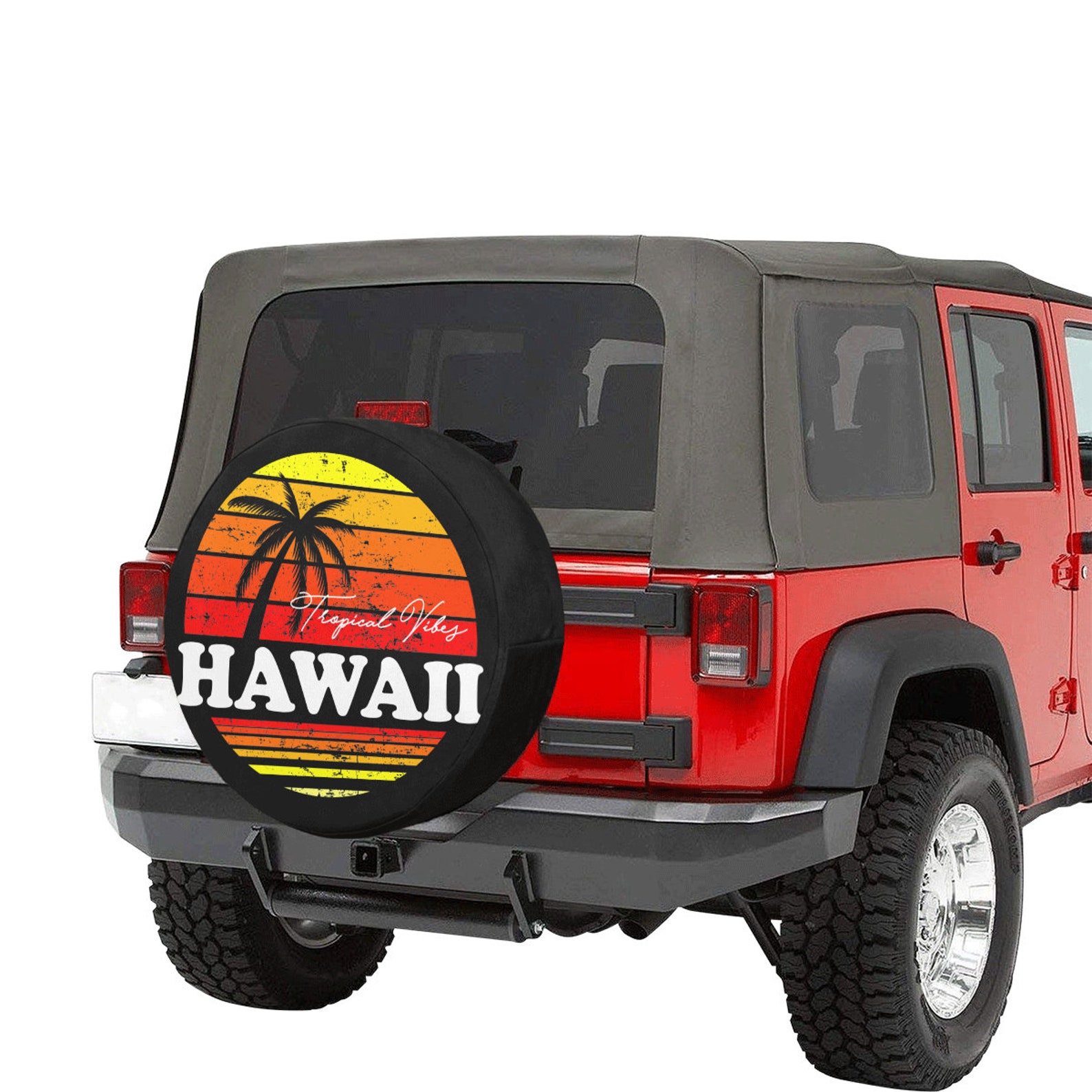 Tropical Vibes Hawaii Spare Tire Cover para Jeep Camper SUV Etsy