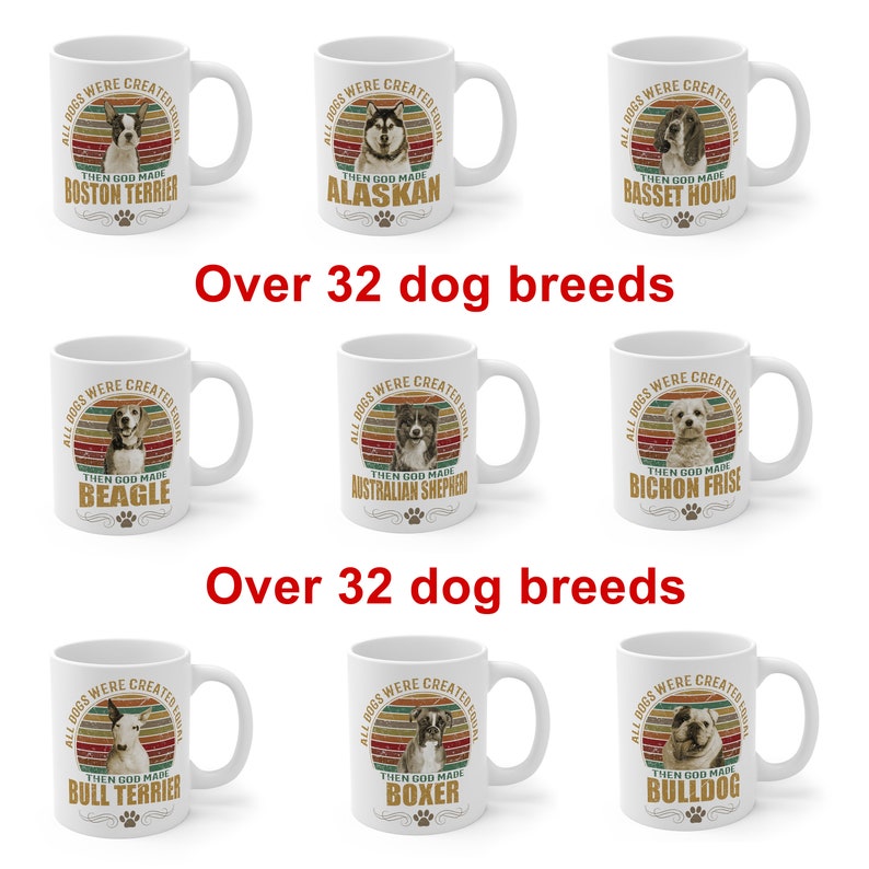 Dog Coffee Mug Dog Breed Mugs Bulldog Mug Dachshund Mug Etsy