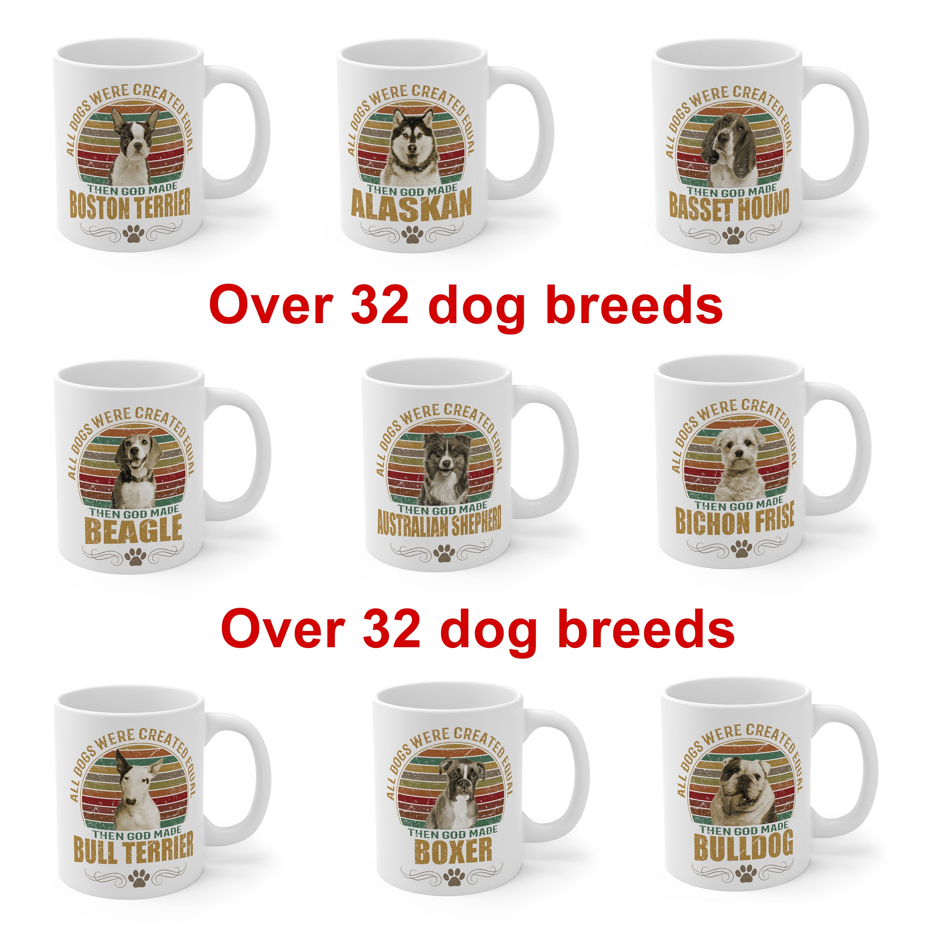 Dog Coffee Mug Dog Breed Mugs Bulldog Mug Dachshund Mug Etsy