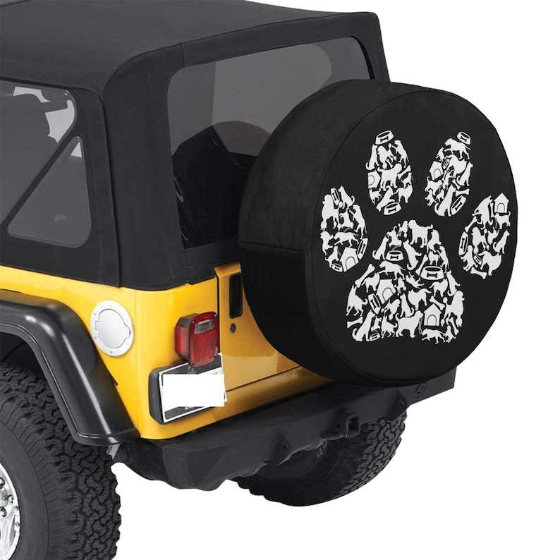 Dog Paws Spare Tire Cover for Jeep Dogs Tire Covers Jeep Etsy