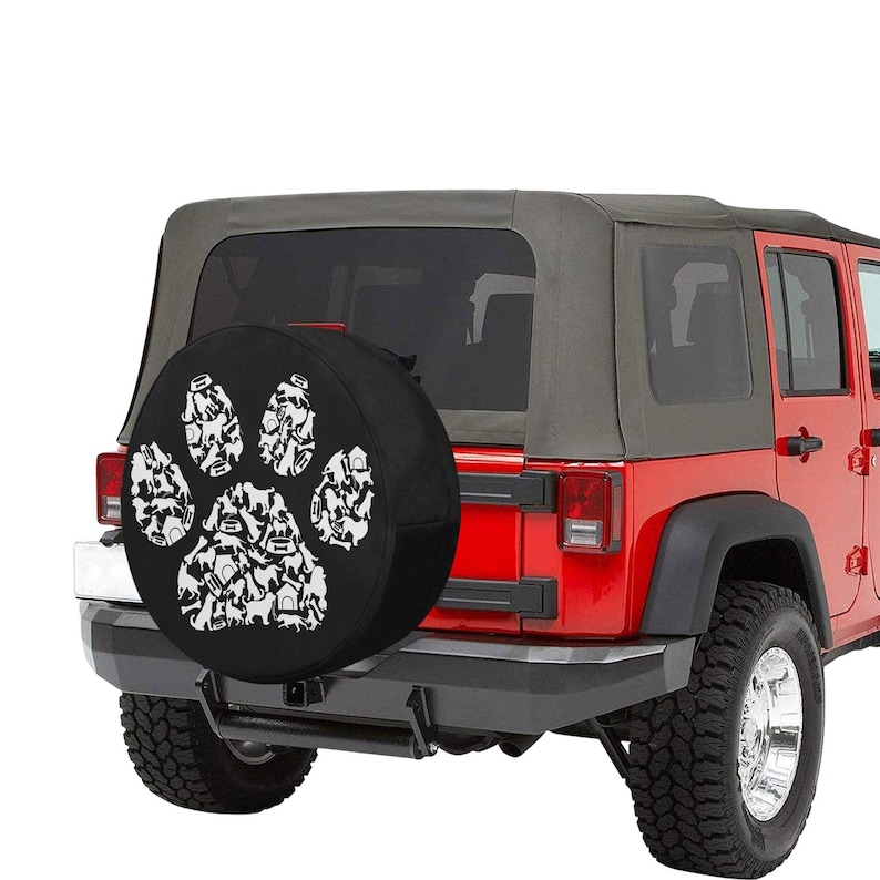 Dog Paws Spare Tire Cover for Jeep Dogs Tire Covers Jeep Etsy