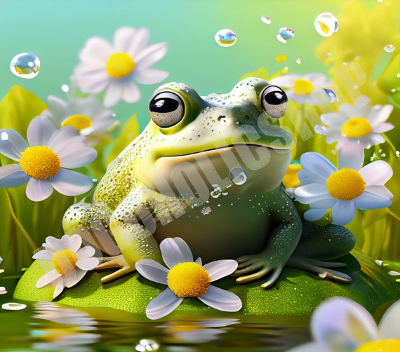 Frog flower tumbler