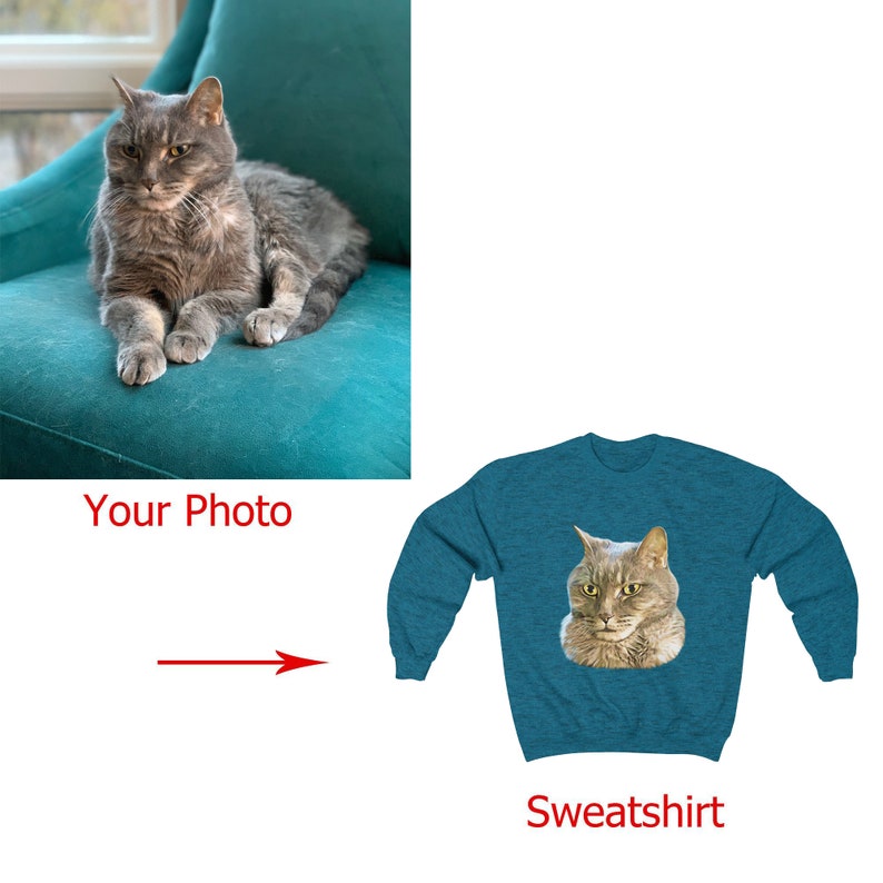 Custom Pet Portrait Hoodie Custom Dog Gift Dog Mom Dog Etsy