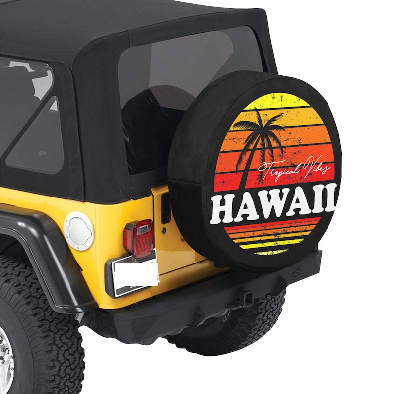Tropical Vibes Hawaii Spare Tire Cover for Jeep Camper SUV Etsy