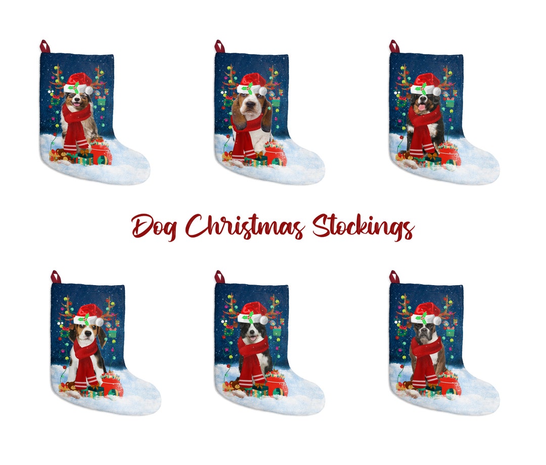 Dog Christmas Stockings Personalized Pet Photo Christmas Etsy