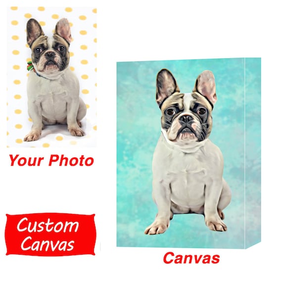 personalized dog canvas wall art