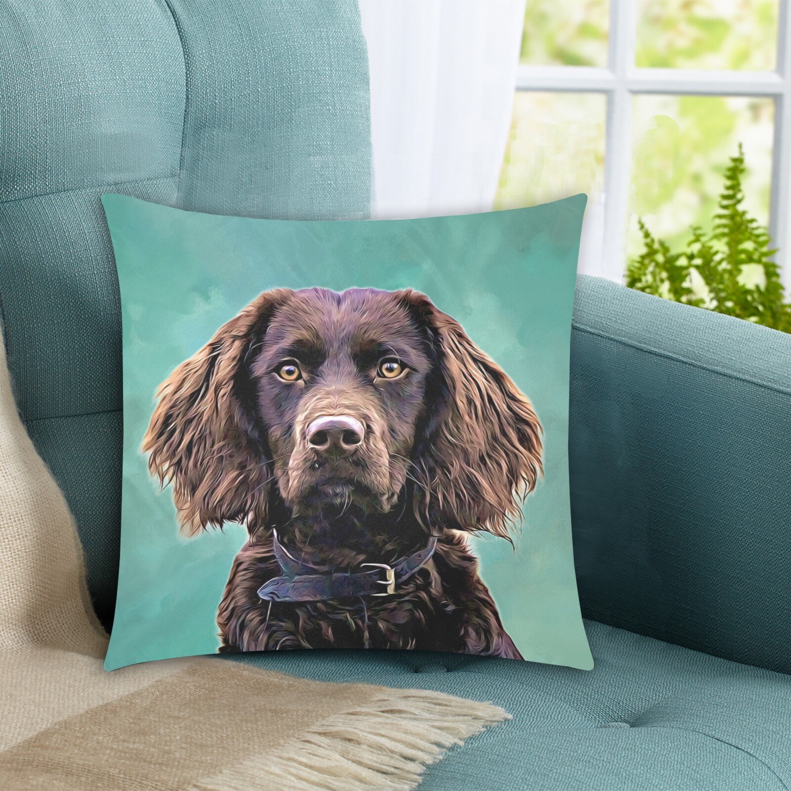 Dog Photo Pillow case Custom Pet Portrait Pillow Case Etsy