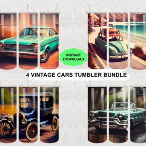 American Muscle Tumbler 20oz Skinny Tumbler Sublimation Design, Classic Car,  Vintage Car Tumbler Wrap, PNG Instant Download 