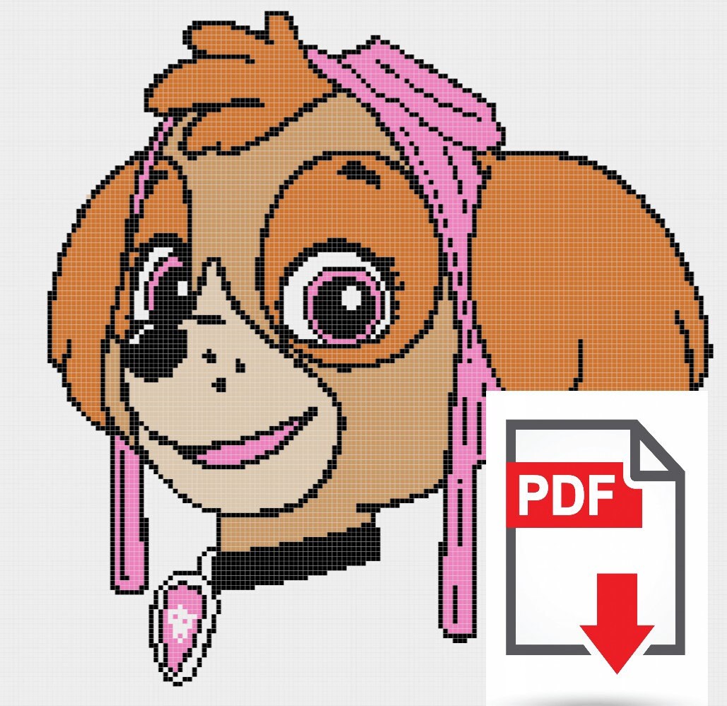 paw patrol chase and marshall cross stitch graph paw patrol chase and marshall cross stitch graph