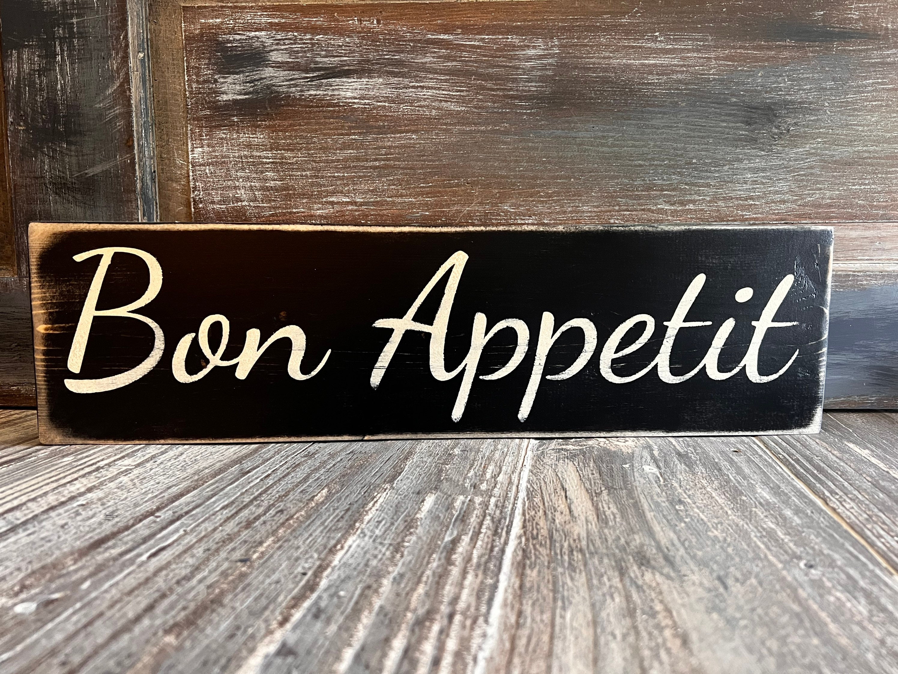 Bon Appetit Wood Signs/ Block Signs/signs With Sawtooth/ Easel Style ...