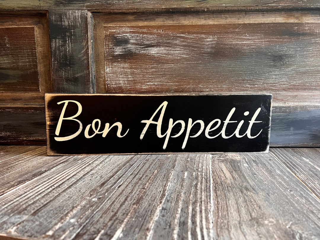 Bon Appetit Wood Signs/ Block Signs/signs With Sawtooth/ Easel Style ...