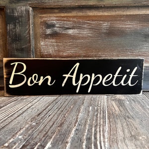 Bon Appetit Wood Signs/ Block Signs/signs With Sawtooth/ Easel Style ...