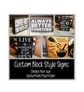 Block Style Custom Wood Signs! Free Standing/Sits up on its own. Custom Personalized Wood Signs/Personalized signs