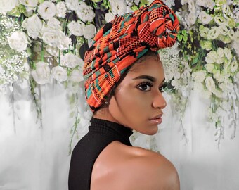 Knotted turban / kente turban /  headwrap / knotted headwrap