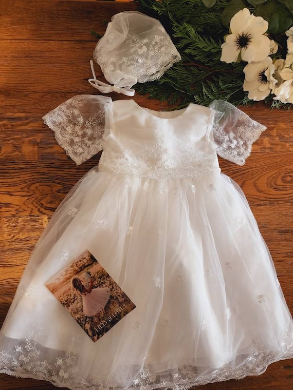 Buy Lace Christening Gown and Bonnet - Heirloom Baptism dress - Traditional  - handmade - Royal Prince Online at desertcartINDIA