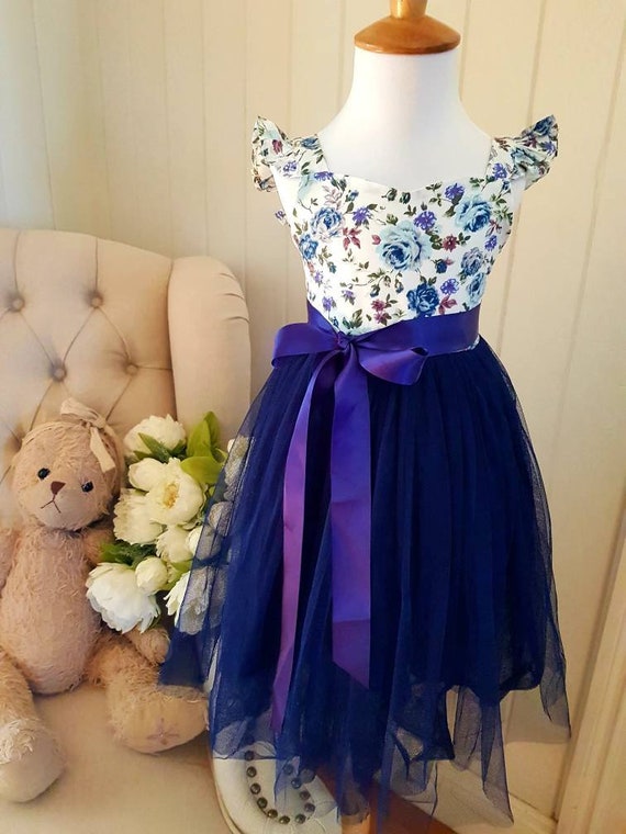 Vestido florista azul discount