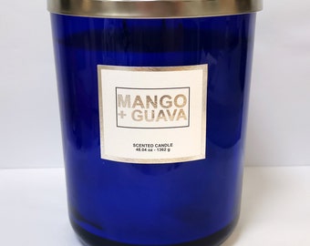 100g Mango Guava XXL Runde Bodenkerze