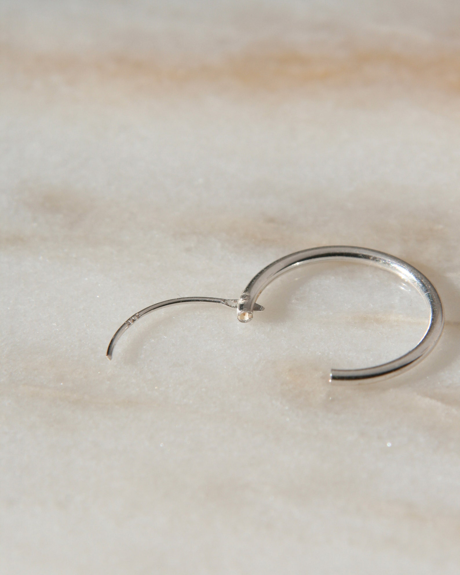 Endless sterling silver hoop earrings simple minimalist Etsy