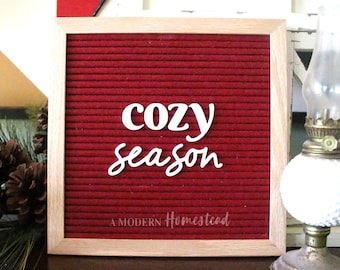 Cozy Season Winter Saying for Letterboards and Felt Boards | Winter Icons, Winter Letter board, winter icons