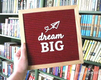 Dream BIG Motivational Letterboard Set | letter board inspiration, letterboard accessories