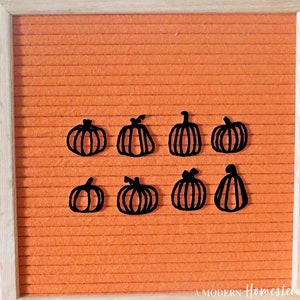 Pumpkin & Gourd Outline Icons | Letter board pumpkins, feltboard pumpkins, halloween letterboard, fall letter board, letterboard accessories
