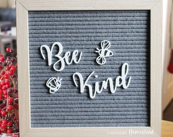 Bee Kind Letterboard Design | Spring letterboard and Bee letter board accessories *Board Not Included*