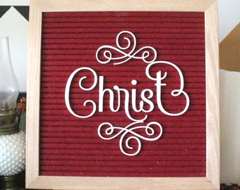 Christmas "Christ" in Cursive Font for Letterboards and Felt Boards | Christmas letterboard, Christmas decor, Christmas Phrase