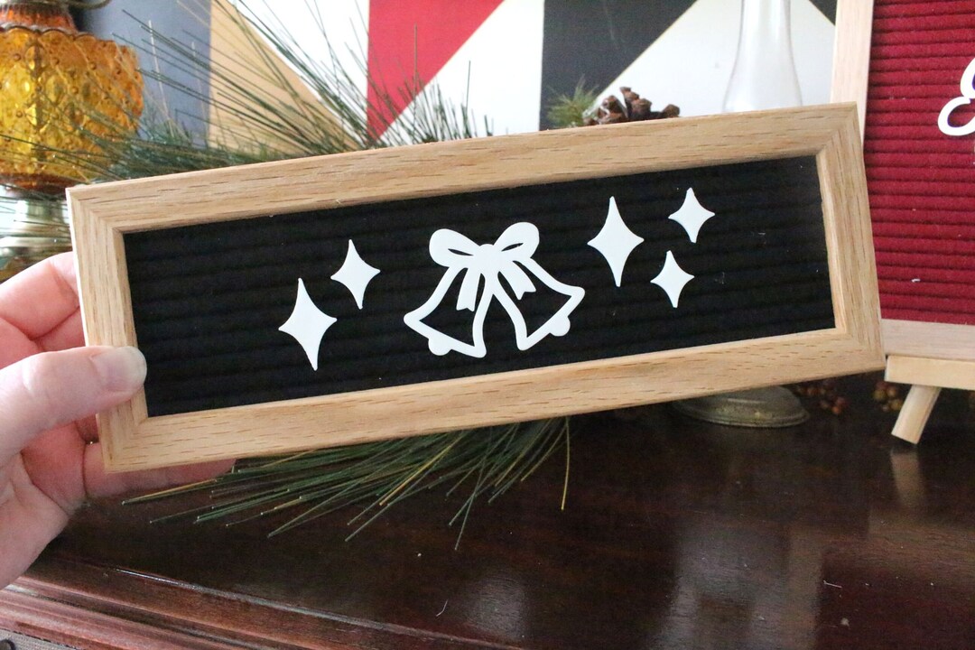 Christmas Bells and Stars Icon Set for Letterboards and Felt Boards ...