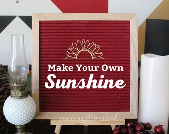 Make Your Own Sunshine Words and Sunflower Icon Fall Letterboard Set | fall letter board, letterboard accessories