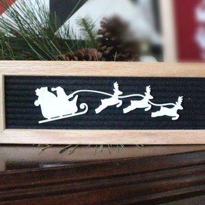 Santa Claus Sleigh and Reindeer Icon for Letterboards and Felt Boards | Christmas Icons, Christmas Letter board, Vintage Christmas Icon