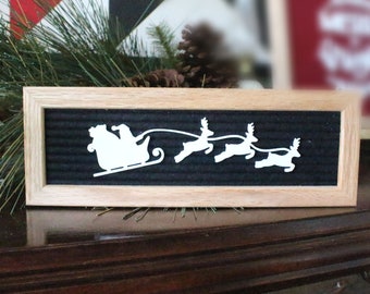 Weihnachtsmann Schlitten und Rentier Icon für Letterboards and Filzboards | Weihnachts-Icons, Weihnachts-Buchstaben-Brett, Vintage Weihnachts-Ikone