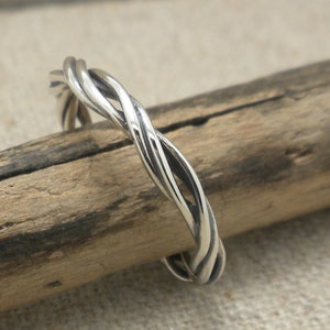 2 mm Sterling Silver Narrow Celtic Twist Wedding Ring Boxed with Silver Cloth by Keith Jack Jewelry PRETTY Sizes 5-12 whole & Half
